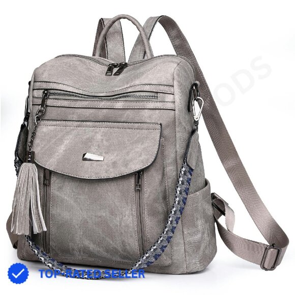 PU Leather Mini Backpack Convertible Tassel Daypack Chic Travel College Purse Amazon.com: RAVUO Mini Backpack Purse for Women, Cute  main image 3